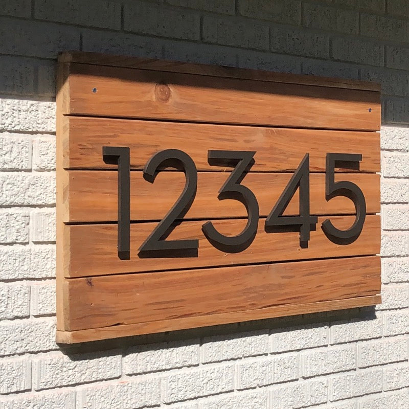 Ready to ship Black and Brushed Aluminum House Numbers and Symbols ...