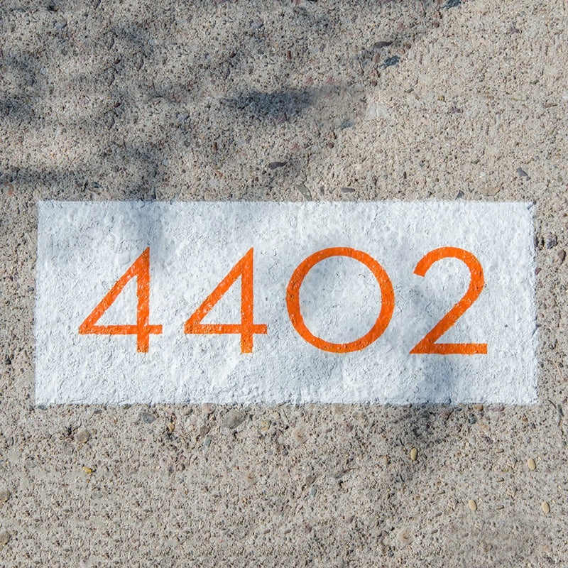 Curb Stencil Kit for Address Painting, All Numbers - 14 Mil Mylar Plastic  [4 Tall Numbers, 2 of Each] (Classic Stencil Font)