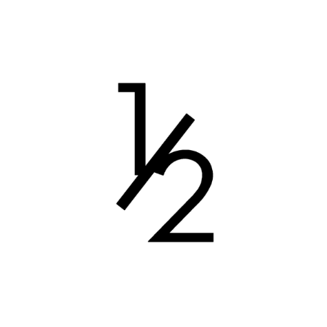 1/2 Symbol